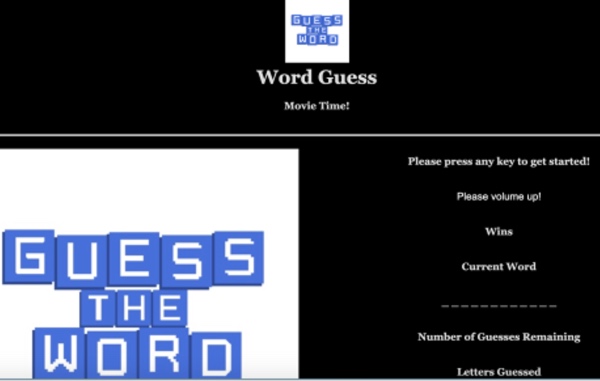 word guess game for blockbuster movie!